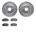 Dynamic Friction Co 7502-42005, Rotors-Drilled and Slotted-Silver with 5000 Advanced Brake Pads, Zinc Coated 7502-42005